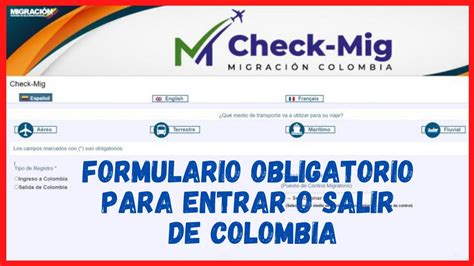 formulario migracion colombia check mig